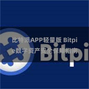 比特派APP轻量版 Bitpie数字资产安全保障指南