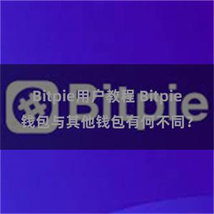 Bitpie用户教程 Bitpie钱包与其他钱包有何不同？