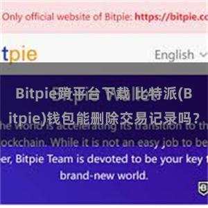 Bitpie跨平台下载 比特派(Bitpie)钱包能删除交易记录吗？