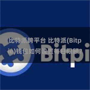 比特派跨平台 比特派(Bitpie)钱包如何设置每日限额？