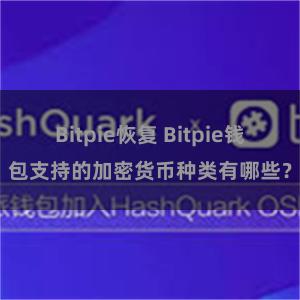 Bitpie恢复 Bitpie钱包支持的加密货币种类有哪些？