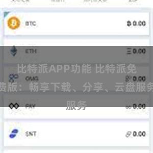 比特派APP功能 比特派免费版：畅享下载、分享、云盘服务